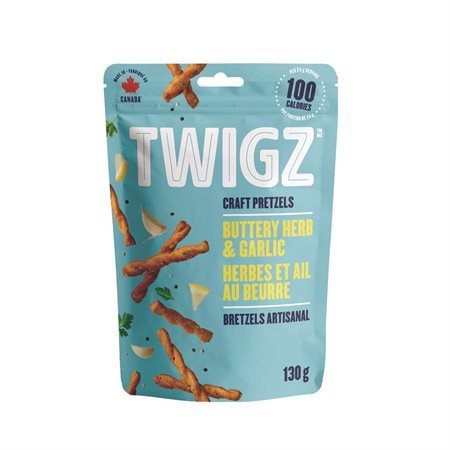 Bretzels artisanal Twigz herbes et ail au beurre