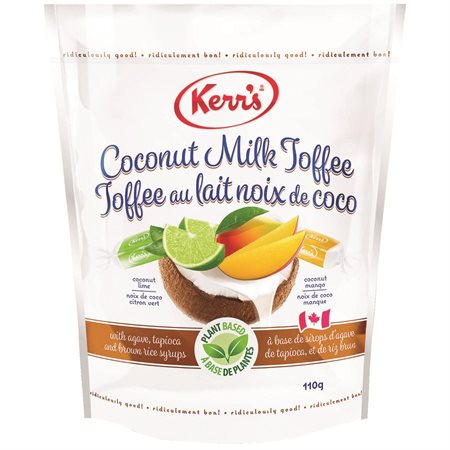 Toffee au lait noix de coco à base de plantes