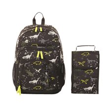 Ensemble sac à dos et boîte à lunch dino