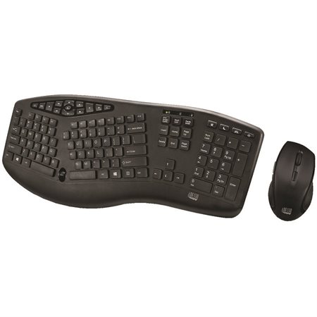 Clavier ergonomique et souris optique sans fil TruForm™ 1600 Adesso