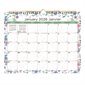 Calendrier mural mensuel fleurs (2026) blanc