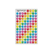 Autocollants scintillants - Étoiles scintillantes colorées