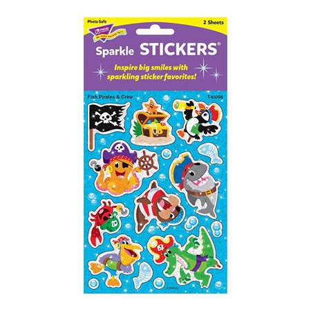 Autocollant scintillant - Pirates et équipage