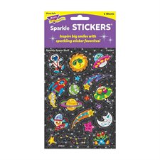 Autocollant scintillant - Objets spatiaux