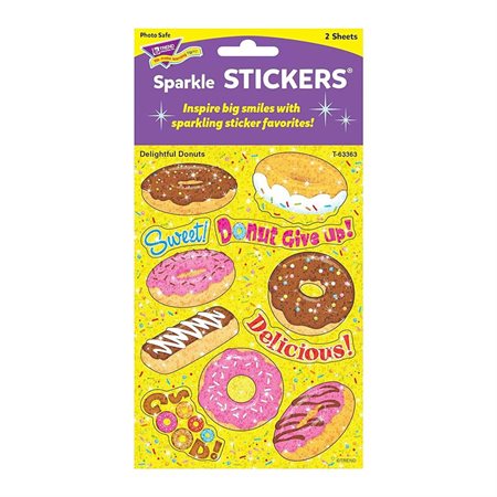 Autocollant scintillant - Beignets délicieux