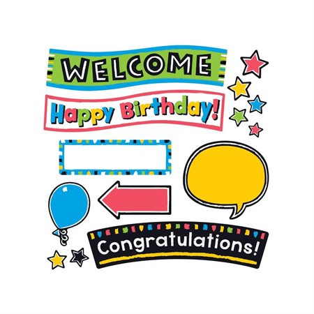 Ensemble pour tableau d'affichage « Bold Strokes » - Panneaux de célébration effaçables