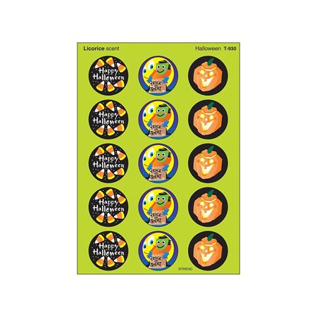 Autocollants à gratter et à sentir Halloween (réglisse)