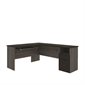 Bureau en L noir et gris écorce
