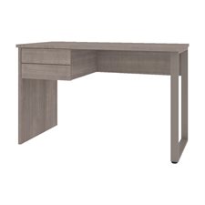 Petite table de bureau avec patte de métal en U gris platine