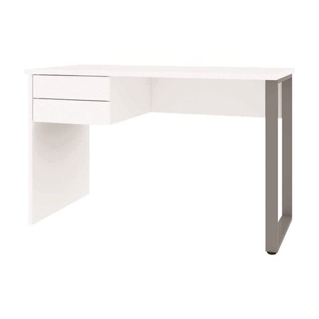 Petite table de bureau avec patte de métal en U blanc