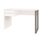 Petite table de bureau avec patte de métal en U blanc