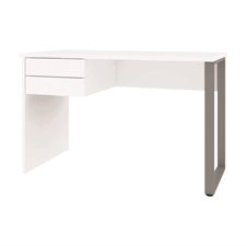 Petite table de bureau avec patte de métal en U blanc