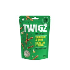Bretzels artisanaux Twigz crème sure et oignon