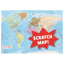 CARTE DU MONDE A GRATTER