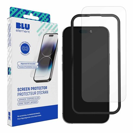 Protecteur d'écran en verre pour iPhone 16 / 15