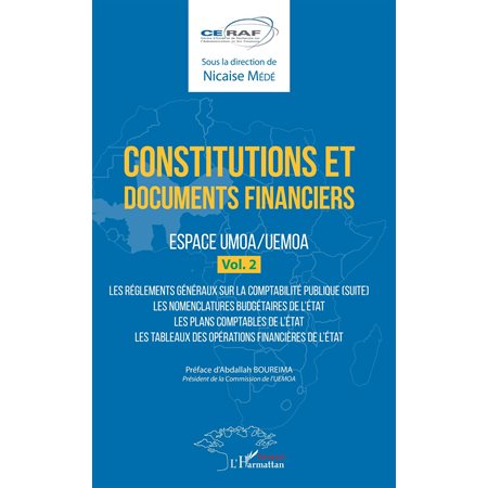 Constitutions et documents financiers Vol 2 Espace UMOA / UEMOA