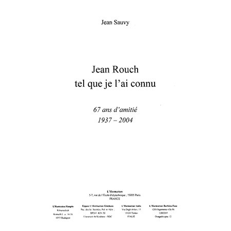 Jean rouch tel que je l'ai connu