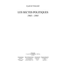 Sectes politiques 1965- 1995 les