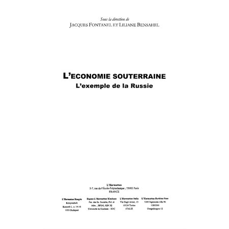 économie souterraine l'exemplede la rus