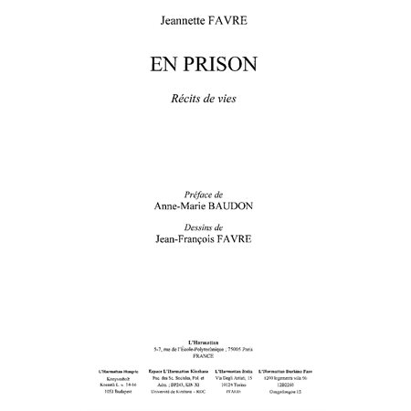 En prison récits de vies