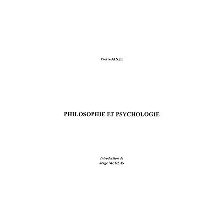 Philosophie et psychologie