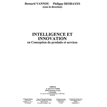 Intelligence et innovation en conception de produits et de s