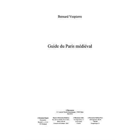 Guide du paris mediéval