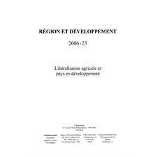 Région et développement no. 23