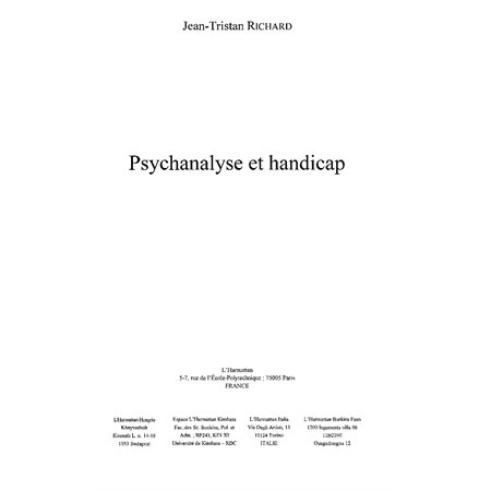 Psychanalyse et handicap