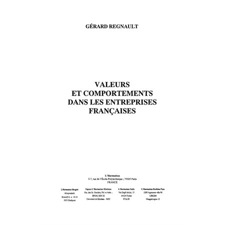 Valeurs et comportements dans les entreprises françaises