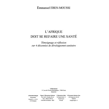 Afrique doit se refaire une santé l'