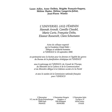 Universel au féminin l' t. 3