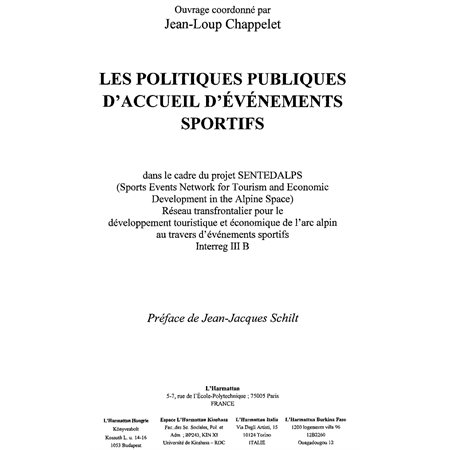 Politiques publiques d'acceuild'événeme