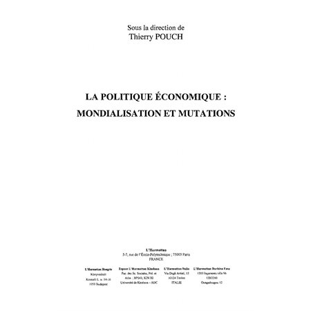 Politique économique: mondialisation et