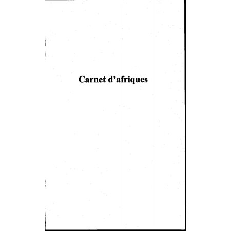 Carnets d'afrique