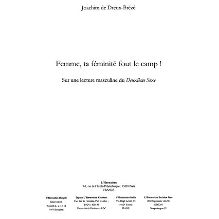 Femme ta feminité fout le camp