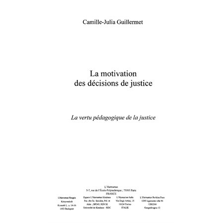 Motivation des décisions de justice