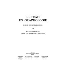 Trait en graphologie le