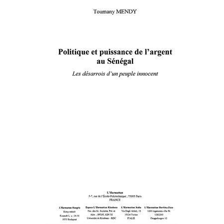 Politique et puissance de l'argent au sé