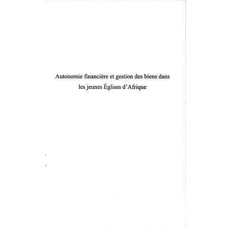 Autonomie financière et gestion des bien