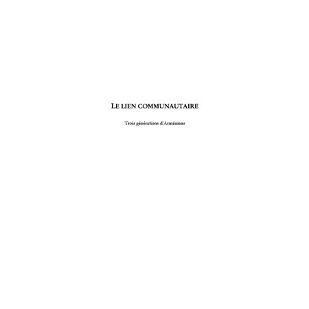 Lien communautaire: trois générations d'