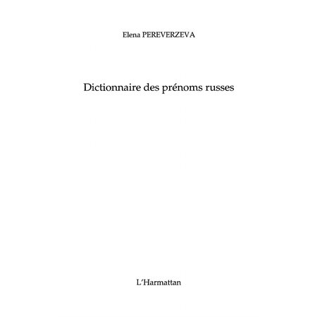 Dictionnaire des prénoms russes