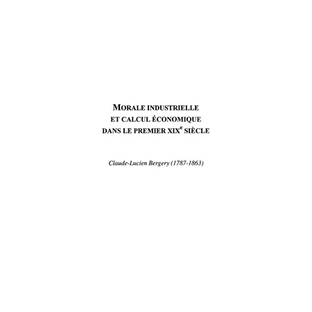 Morale industrielle et calcul économique.