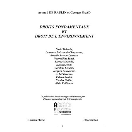 Droits fondamentaux et droit de l'environnement