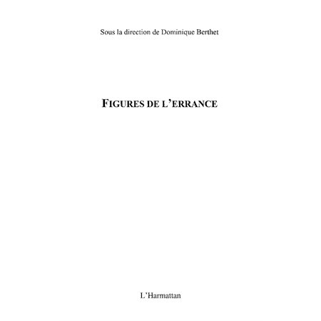 Figures de l'errance