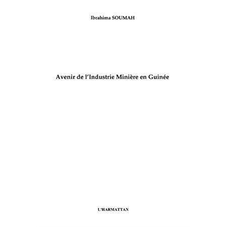 Avenir de l'industrie minièreen guinée