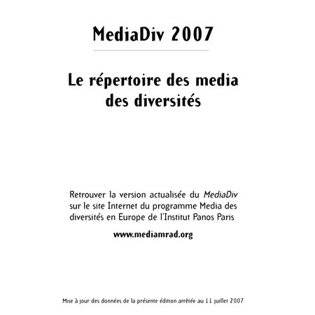 Média div:  le répertoire des médias des diversités