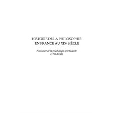 Histoire de la philosophie en france au xixe siècle