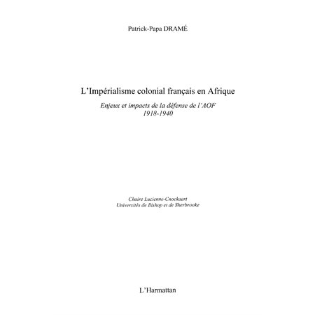 Impérialisme colonial françaisAfrique