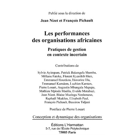 Performances organisations africaines